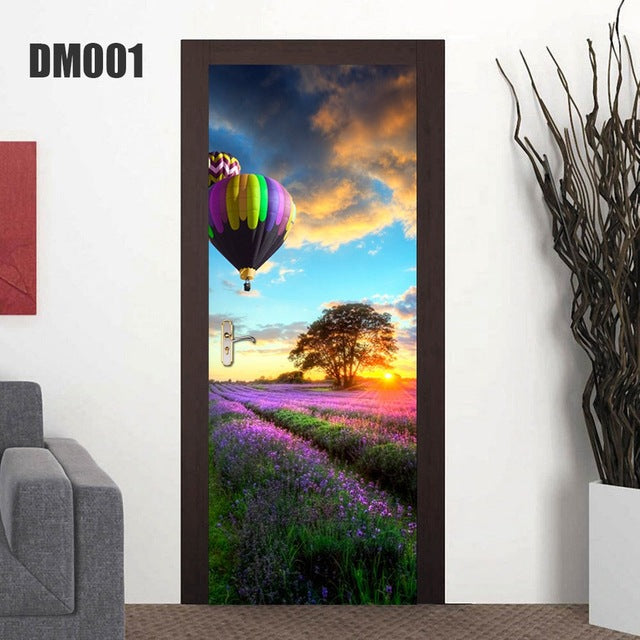 3D Forest Wall Mural Art Door Sticker