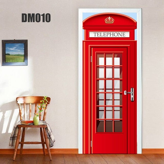 3D Forest Wall Mural Art Door Sticker