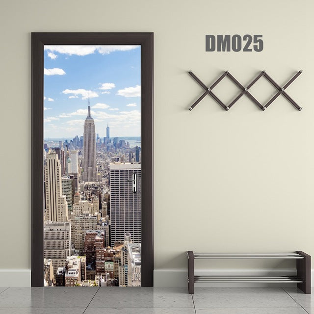 3D Forest Wall Mural Art Door Sticker