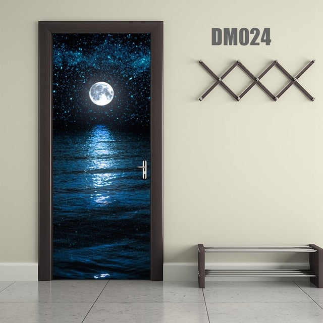 3D Forest Wall Mural Art Door Sticker