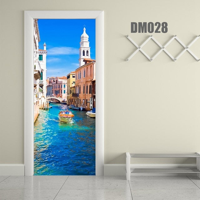 3D Forest Wall Mural Art Door Sticker