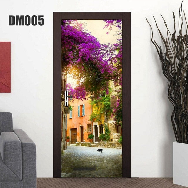 3D Forest Wall Mural Art Door Sticker