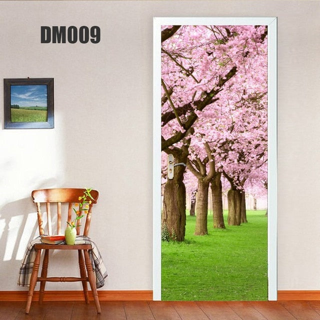 3D Forest Wall Mural Art Door Sticker