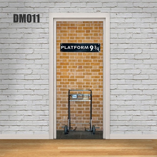 3D Forest Wall Mural Art Door Sticker