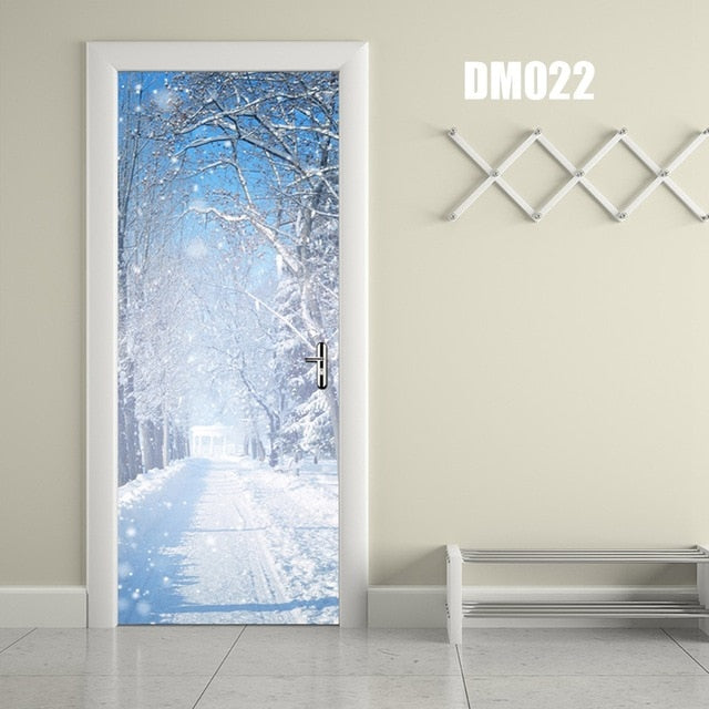 3D Forest Wall Mural Art Door Sticker
