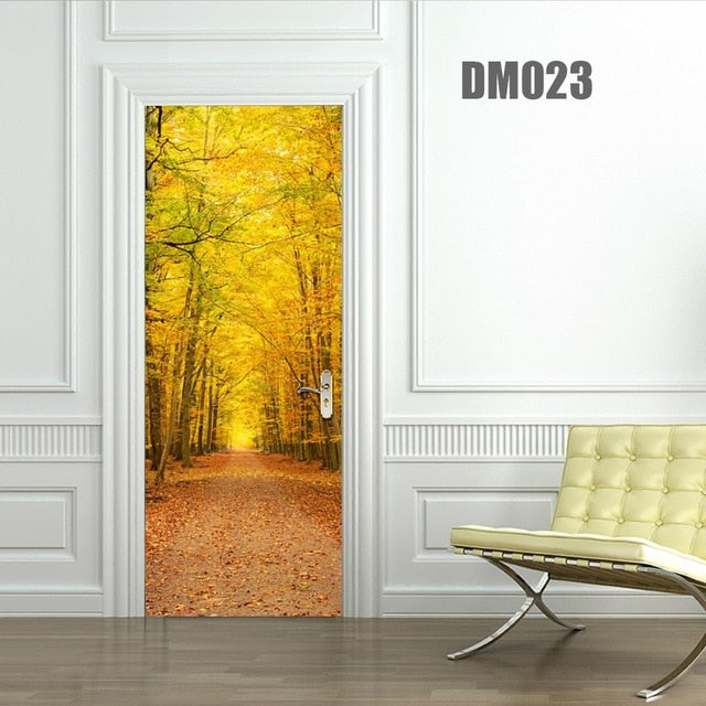 3D Forest Wall Mural Art Door Sticker