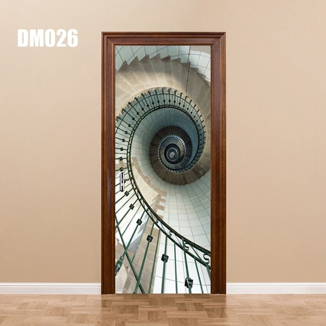 3D Forest Wall Mural Art Door Sticker