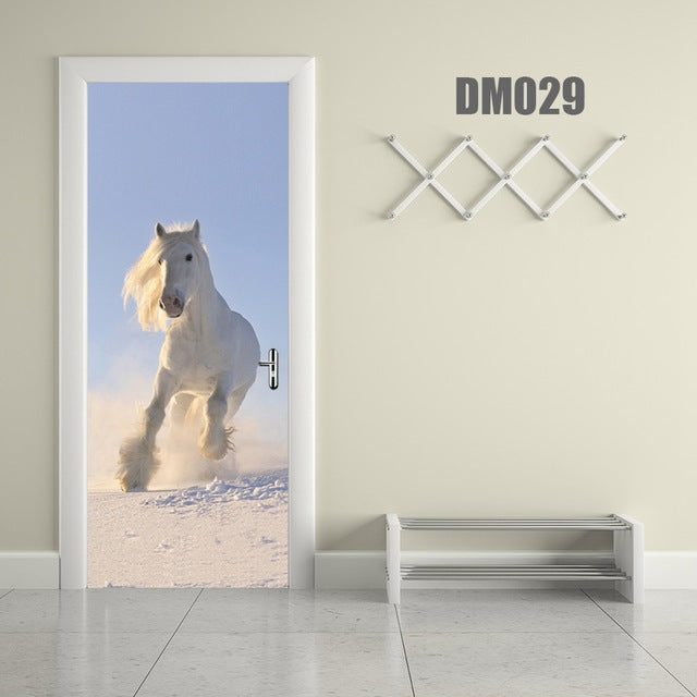 3D Forest Wall Mural Art Door Sticker