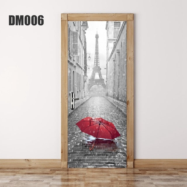 3D Forest Wall Mural Art Door Sticker