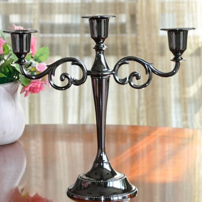 Gold & Bronze Metal Candle Holder