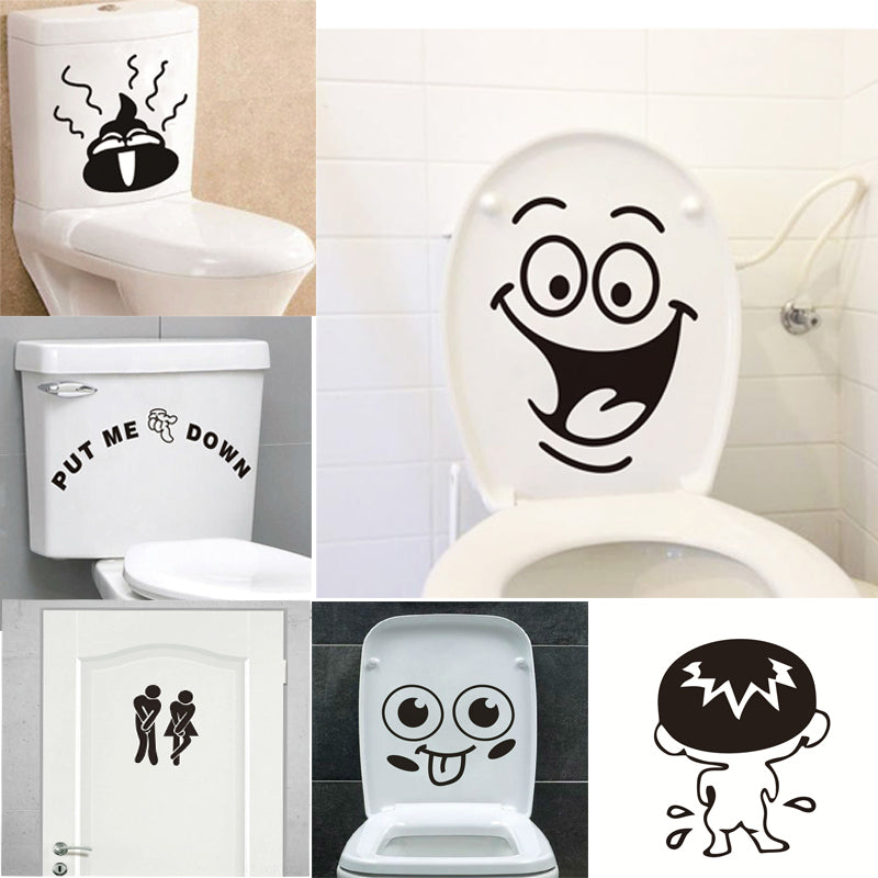 Funny Smile Bathroom & Toilet Wall Stickers