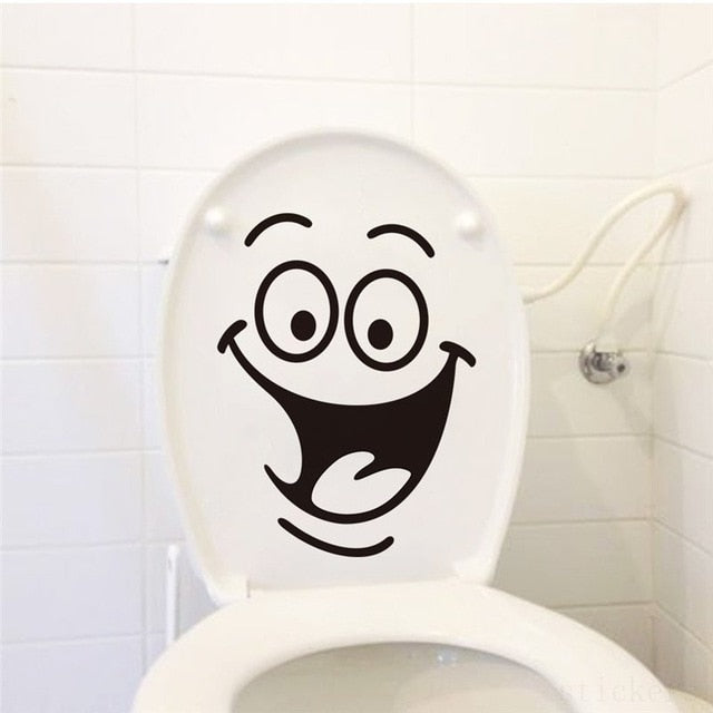 Funny Smile Bathroom & Toilet Wall Stickers