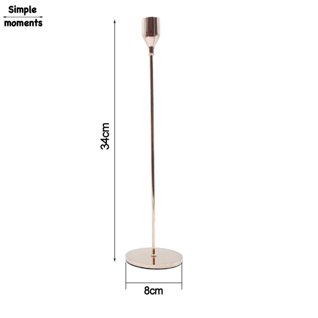 Modern Style Gold Metal Candle Holders