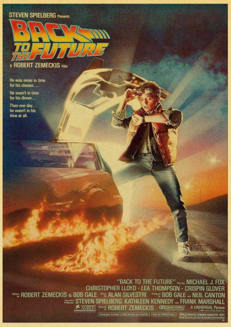 Sci-fi Back to The Future Film Propaganda Retro Wall Art