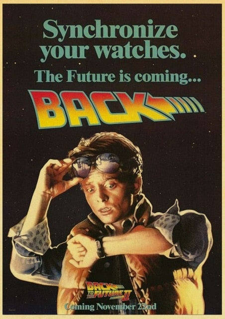 Sci-fi Back to The Future Film Propaganda Retro Wall Art