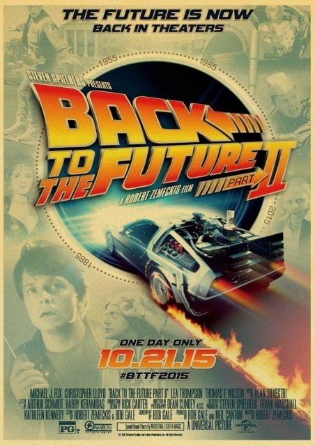 Sci-fi Back to The Future Film Propaganda Retro Wall Art