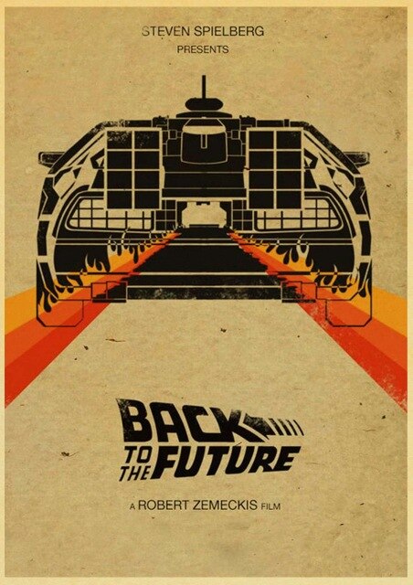 Sci-fi Back to The Future Film Propaganda Retro Wall Art