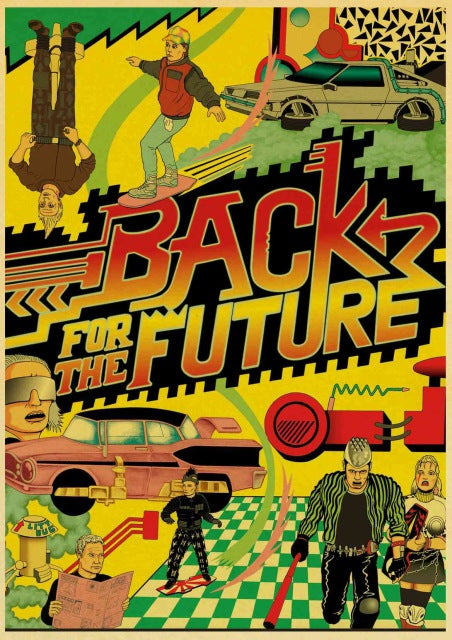 Sci-fi Back to The Future Film Propaganda Retro Wall Art
