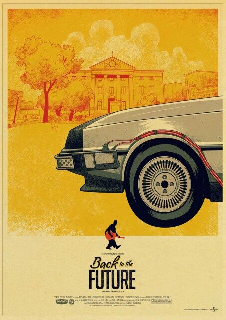 Sci-fi Back to The Future Film Propaganda Retro Wall Art