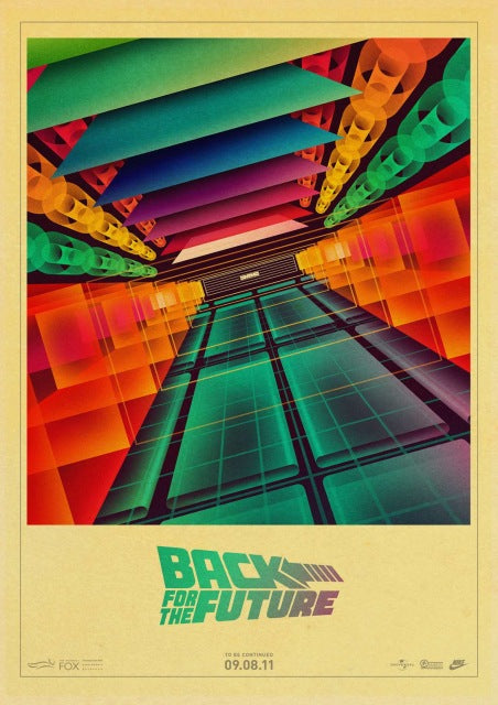 Sci-fi Back to The Future Film Propaganda Retro Wall Art