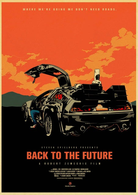 Sci-fi Back to The Future Film Propaganda Retro Wall Art