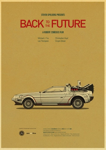 Sci-fi Back to The Future Film Propaganda Retro Wall Art