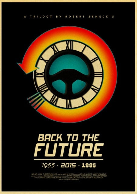 Sci-fi Back to The Future Film Propaganda Retro Wall Art
