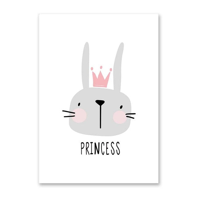 Pink Cartoon Nursery Children Wall Art Mural