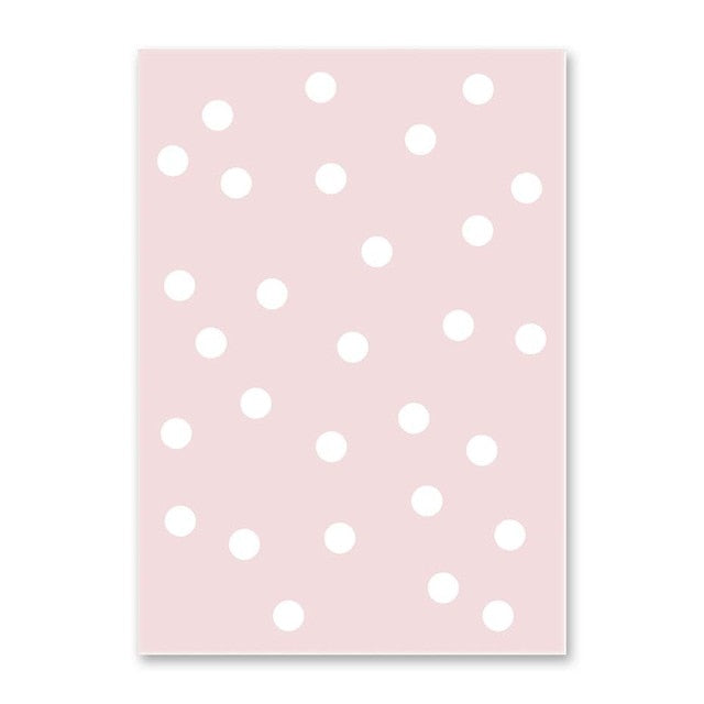 Pink Cartoon Nursery Children Wall Art Mural