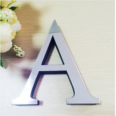 New Acrylic Mirror 3D DIY Alphabets Wall Stickers