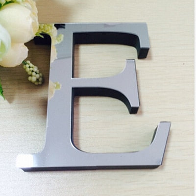 New Acrylic Mirror 3D DIY Alphabets Wall Stickers