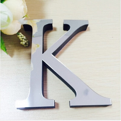 New Acrylic Mirror 3D DIY Alphabets Wall Stickers