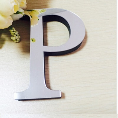 New Acrylic Mirror 3D DIY Alphabets Wall Stickers