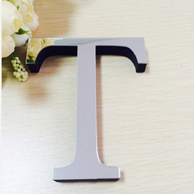 New Acrylic Mirror 3D DIY Alphabets Wall Stickers