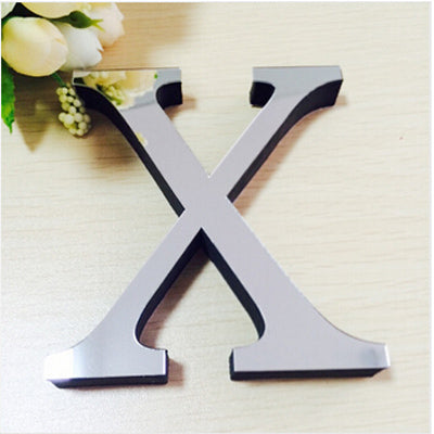 New Acrylic Mirror 3D DIY Alphabets Wall Stickers