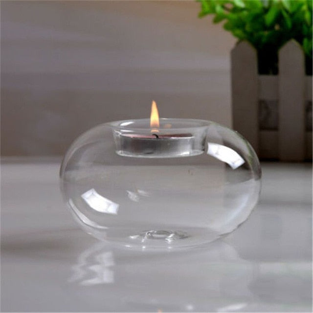Crystal Glass Hanging Candle Holder