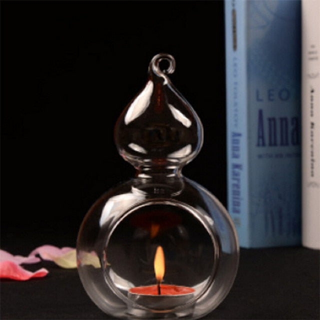 Crystal Glass Hanging Candle Holder