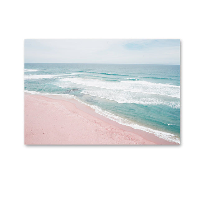 Nordic Style Beach Ocean Landscape Canvas Poster