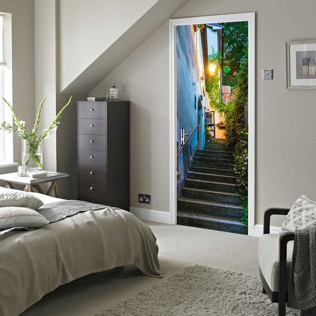 3D Beautiful Landscape Adhesive Door Stickers