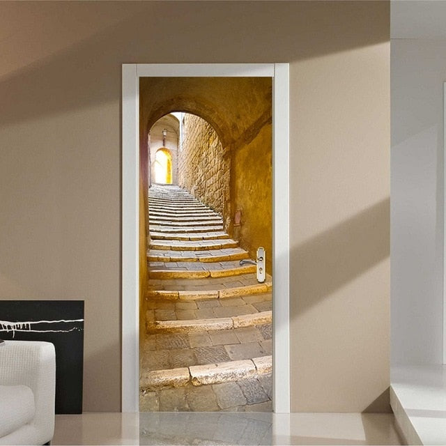 3D Beautiful Landscape Adhesive Door Stickers