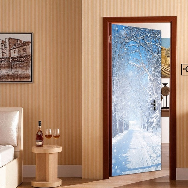 3D Beautiful Landscape Adhesive Door Stickers