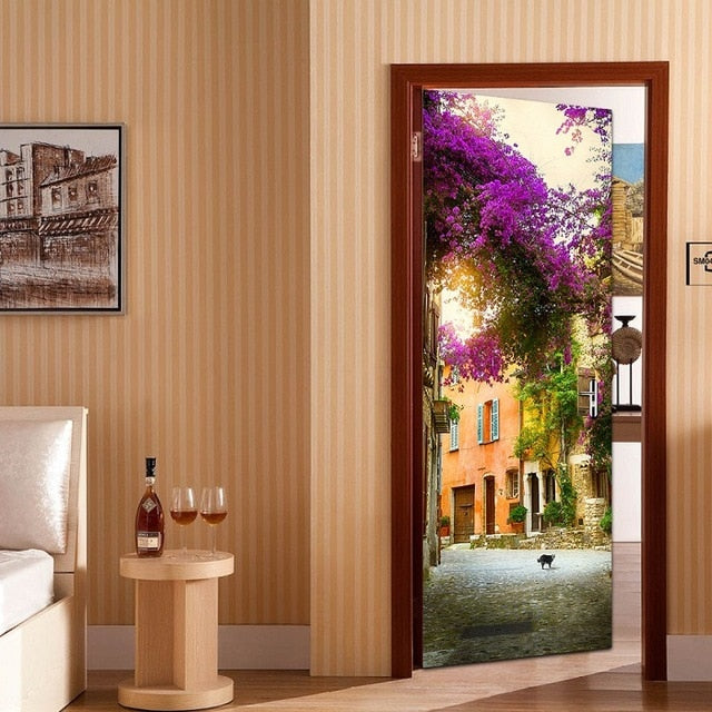 3D Beautiful Landscape Adhesive Door Stickers