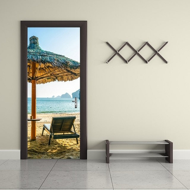 3D Beautiful Landscape Adhesive Door Stickers