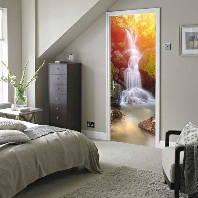 3D Beautiful Landscape Adhesive Door Stickers