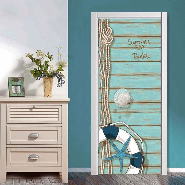 3D Beautiful Landscape Adhesive Door Stickers