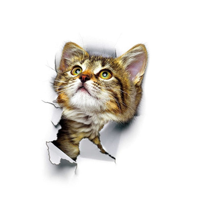 3D Cute Cats Wall Stickers