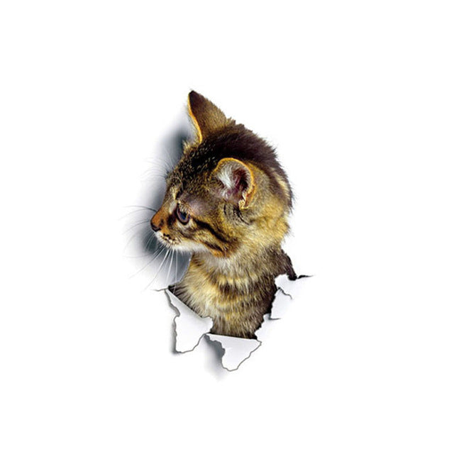 3D Cute Cats Wall Stickers