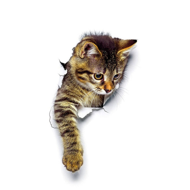 3D Cute Cats Wall Stickers