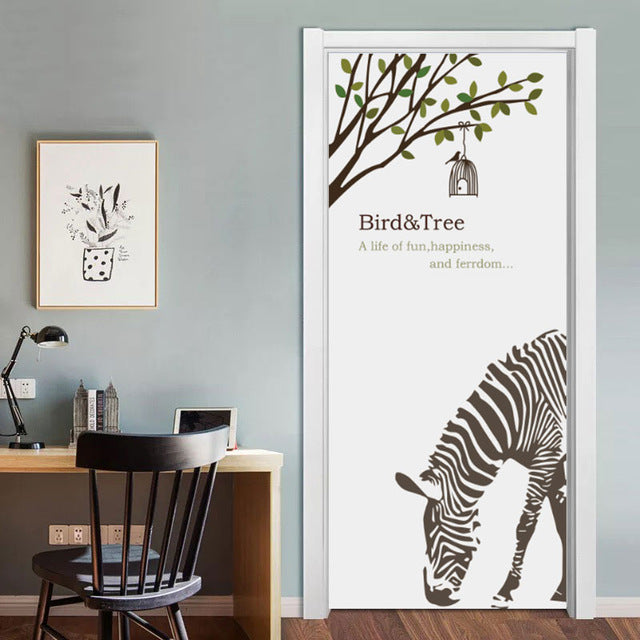 Simple Waterproof European Door Stickers