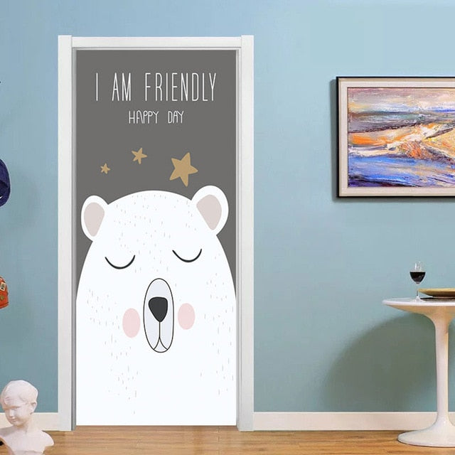 Simple Waterproof European Door Stickers